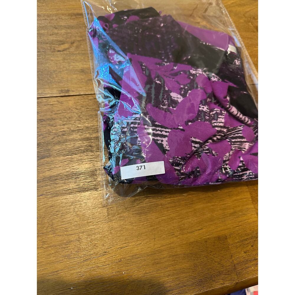 NWT Stitch Fix Wisp Tressa Ponte Dress Size 2 Purple Black Floral Professional - Picture 12 of 12